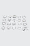 20-Pack Assorted Silver Rings