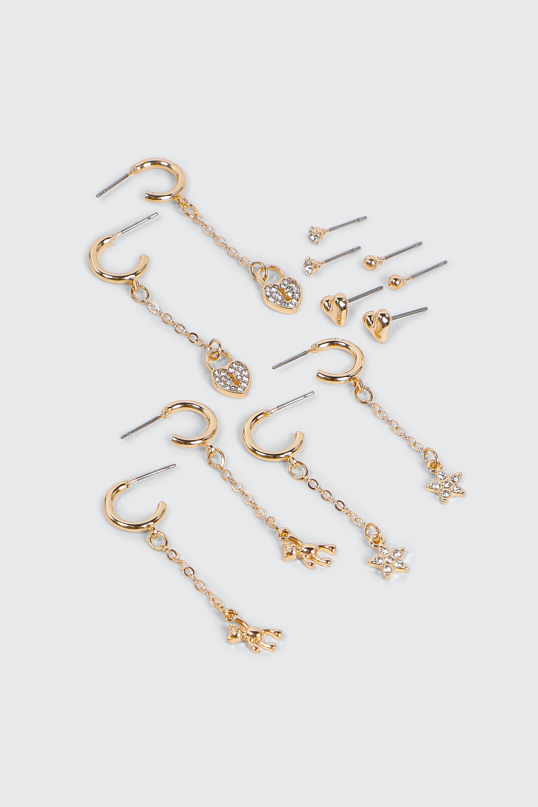 6 paires de boucles d'oreilles à breloques