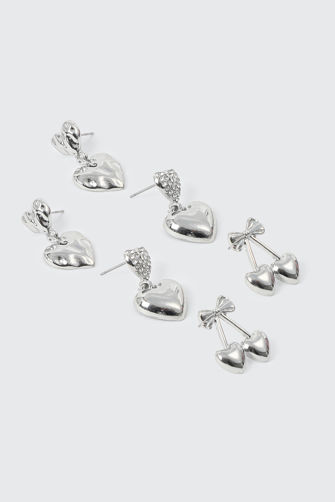 3-Pack Heart & Cherry Earrings