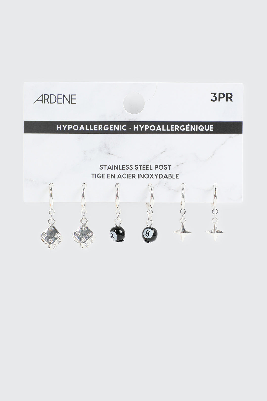 3-Pack Charm Hoop Earrings