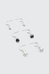 3-Pack Charm Hoop Earrings