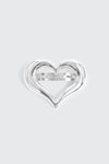 Silver Cutout Heart Barrette