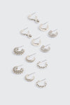 6-Pack Sphere & Twist Hoop Earrings