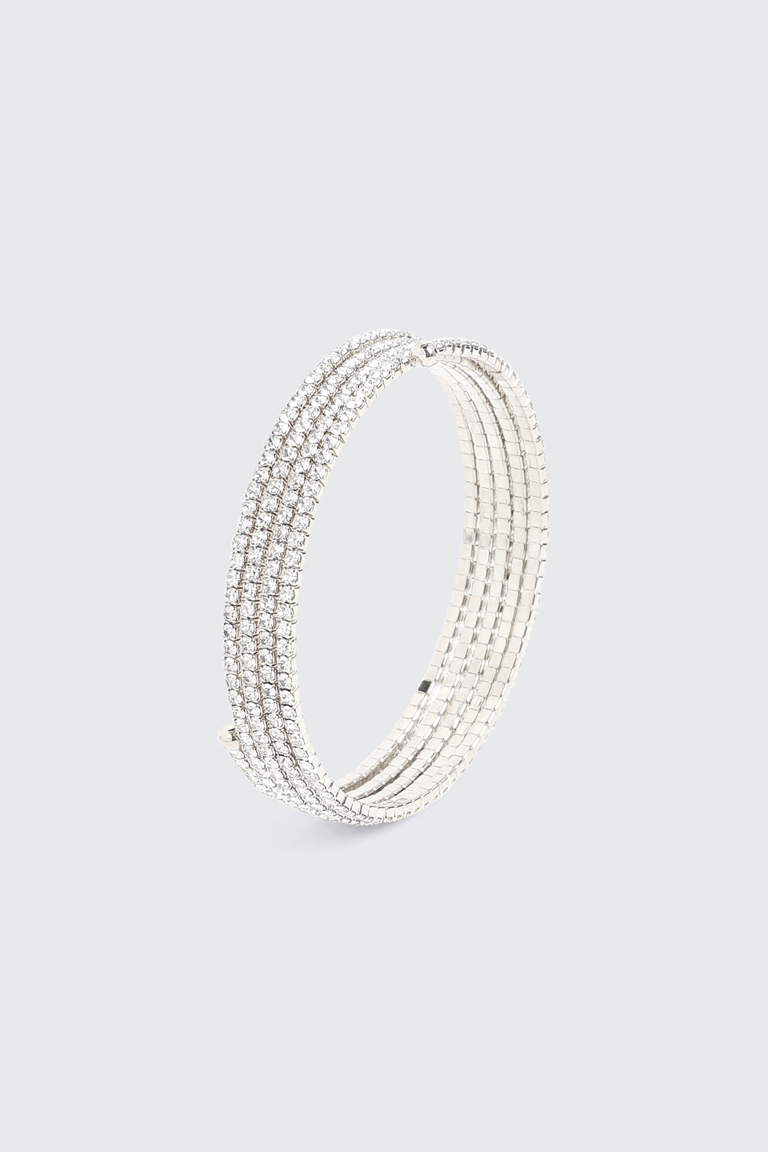 Rhinestone Spiral Bracelet