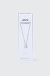 14K White Gold Plated Heart Necklace