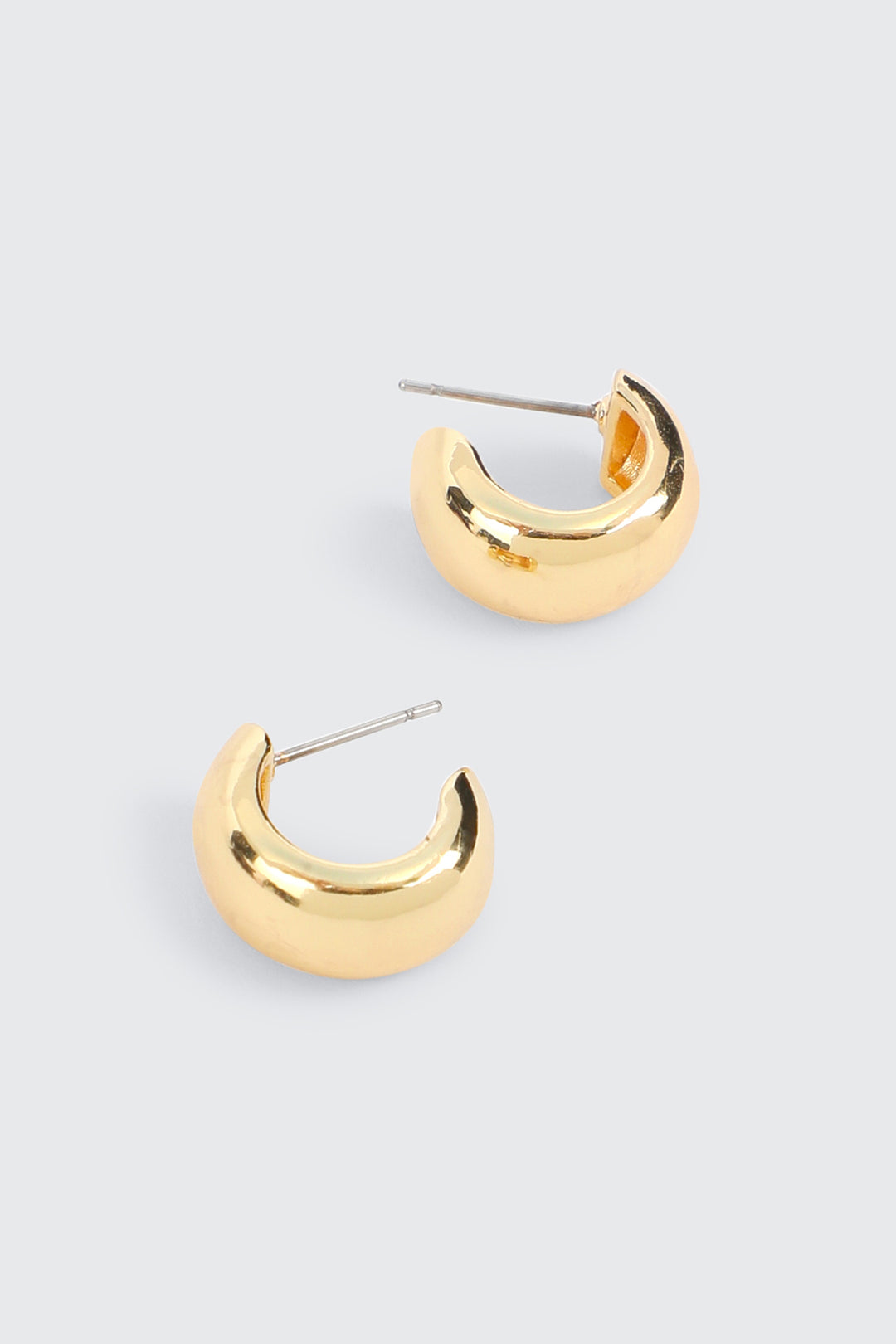 Petits anneaux épais plaqués or 14k