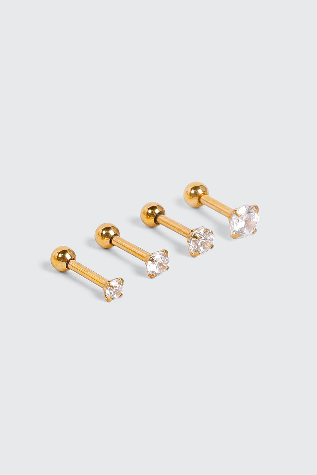 4-Pack 14K Gold Plated Cartilage Piercings