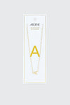 Collier initiale A plaqué or 14K