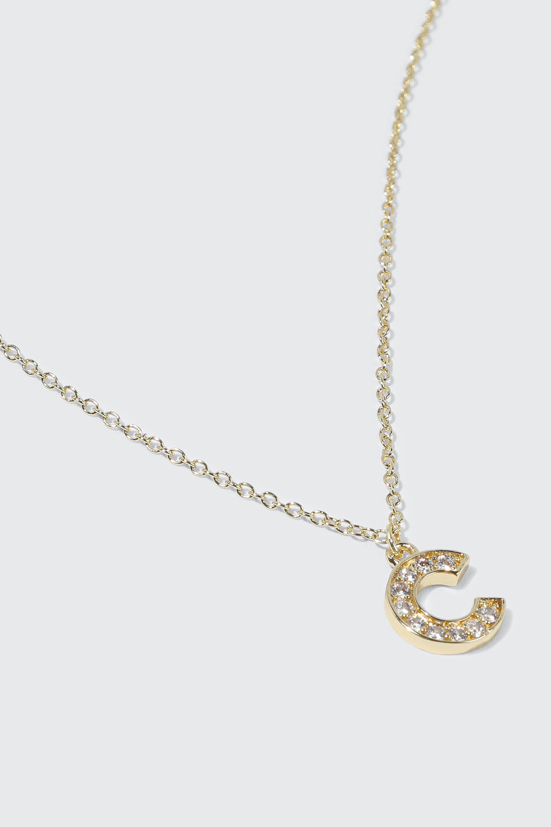 14K Gold Plated Initial C Necklace