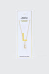 Collier initiale L plaqué or 14K