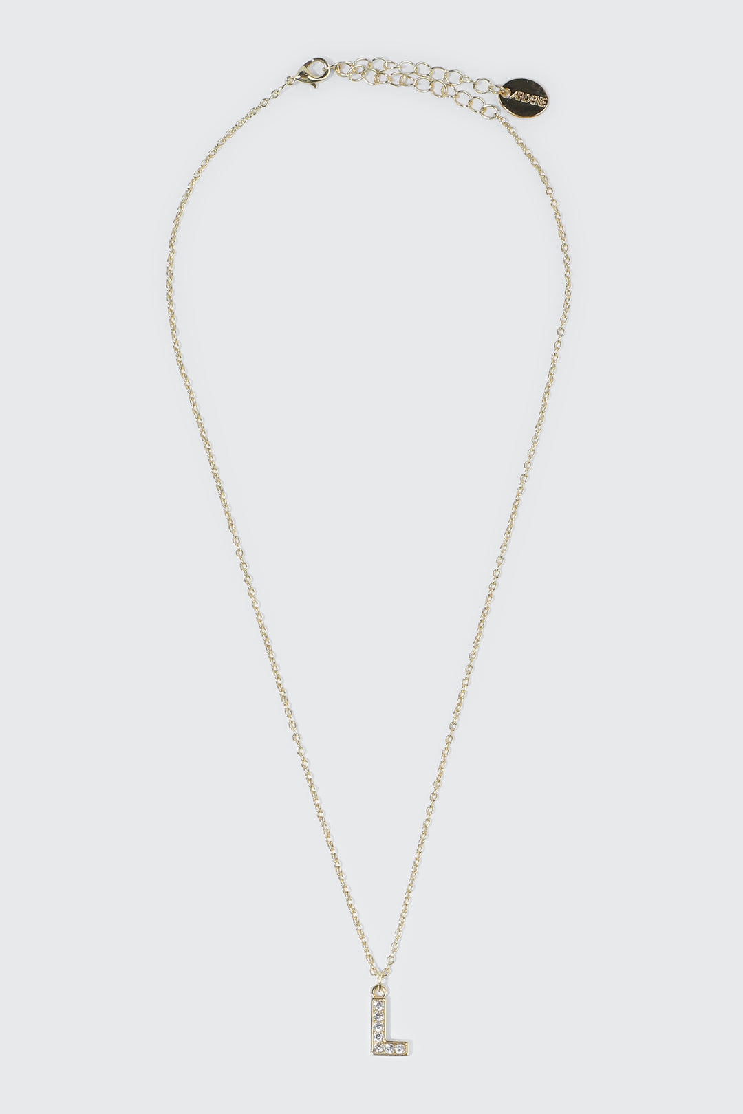 Collier initiale L plaqué or 14K