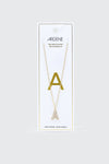 Collier initiale A plaqué or 14K