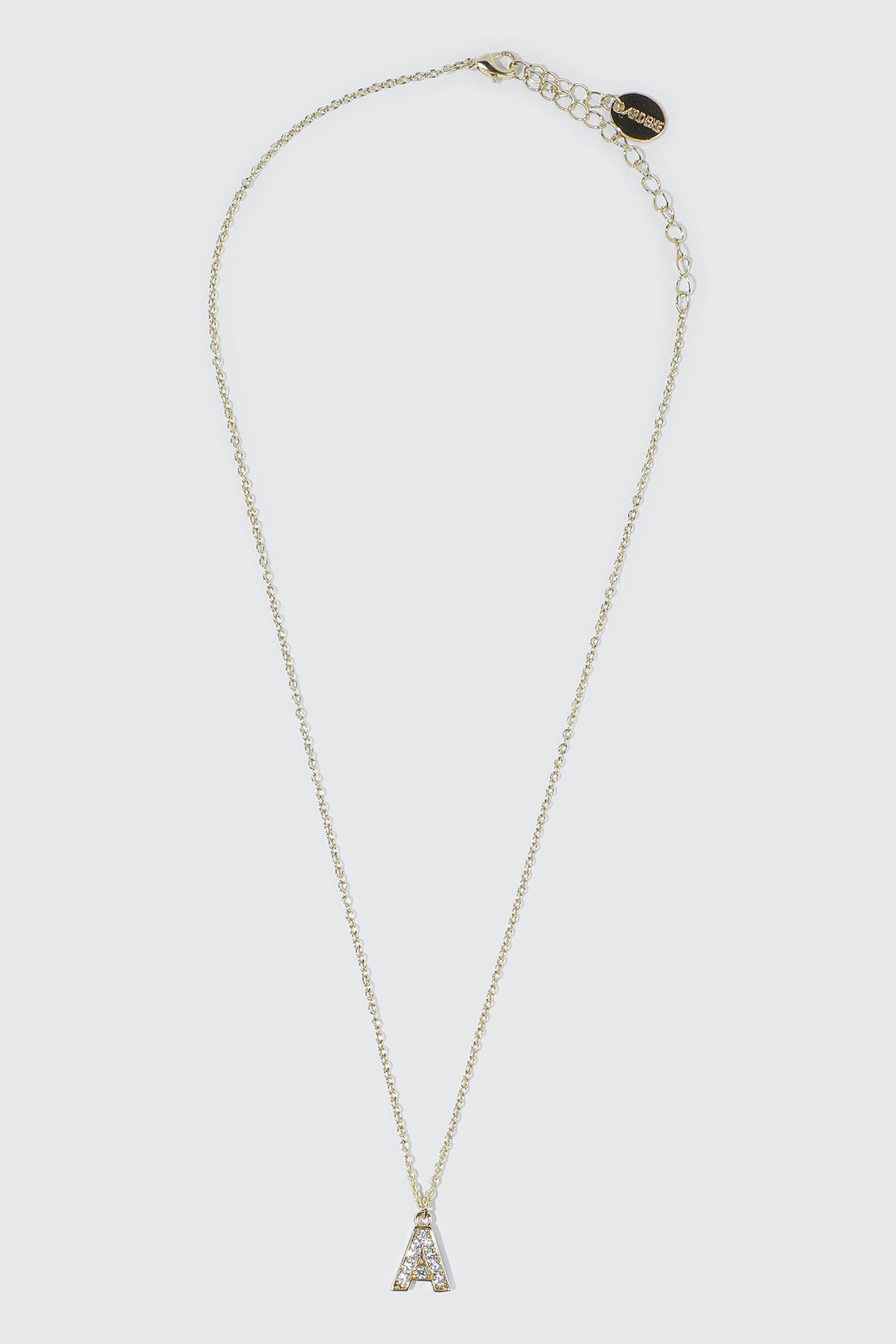 Collier initiale A plaqué or 14K