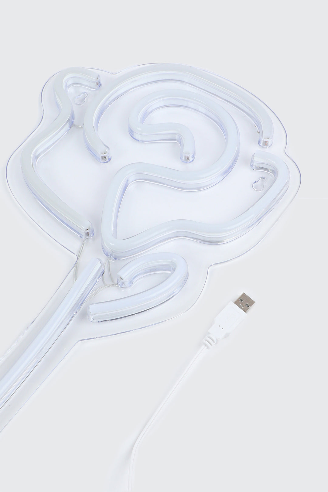 Enseigne rose sur tige à DEL