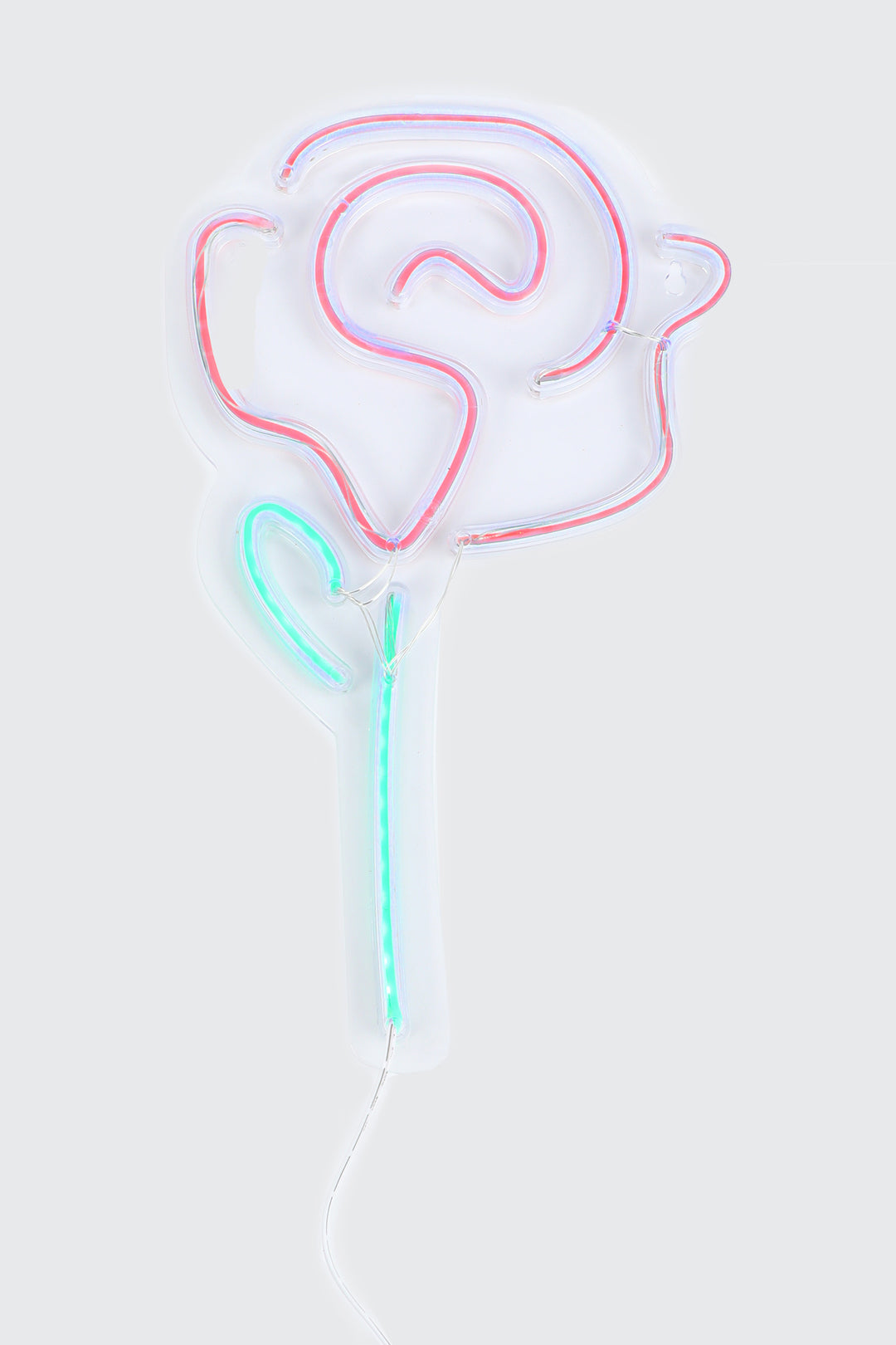 Enseigne rose sur tige à DEL