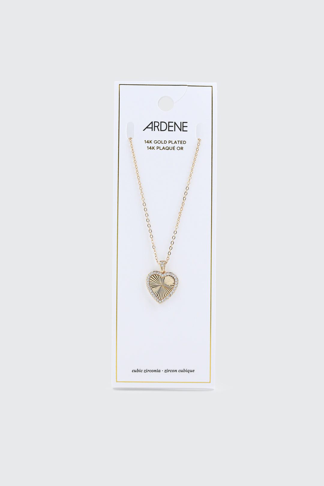 14K Gold Plated Fan Heart Necklace