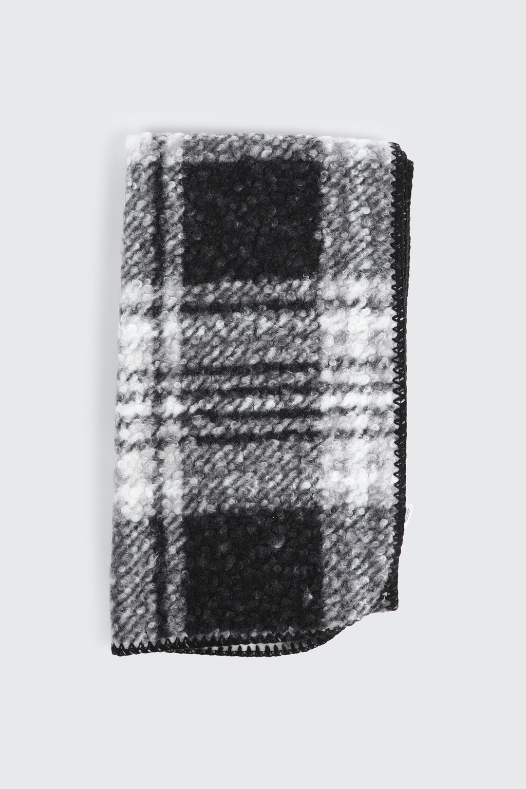 Blanket Stitch Plaid Scarf