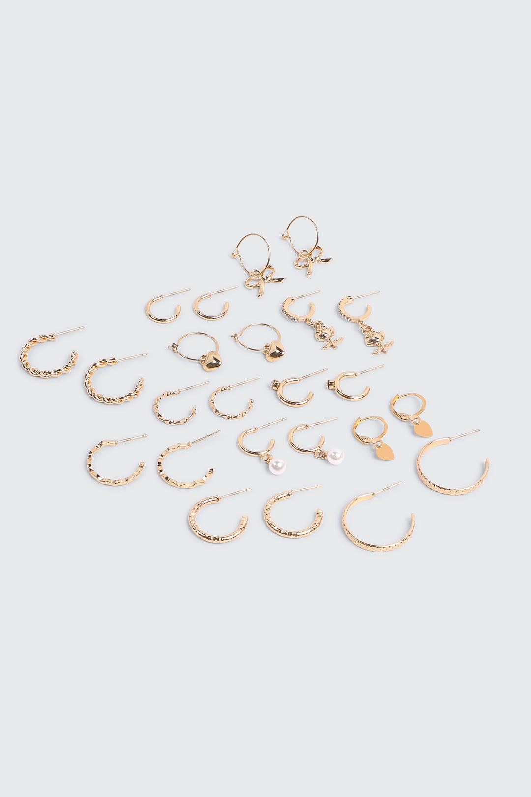 12-Pack Charm Hoop Earrings