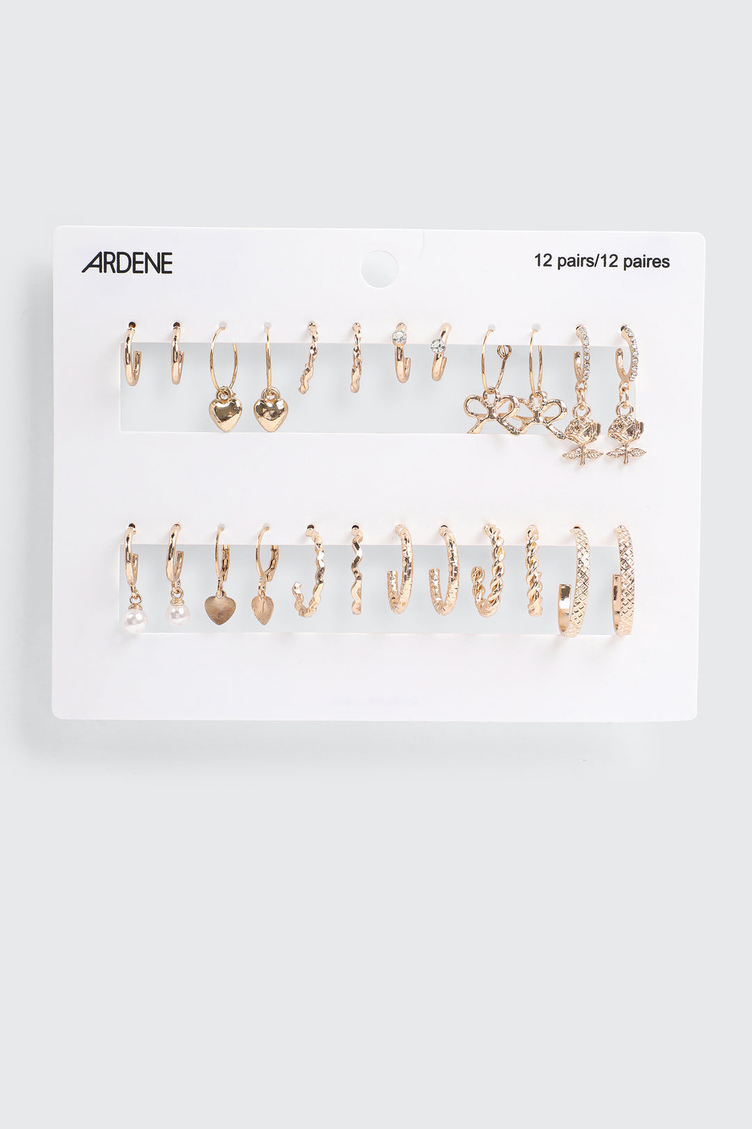 12-Pack Charm Hoop Earrings