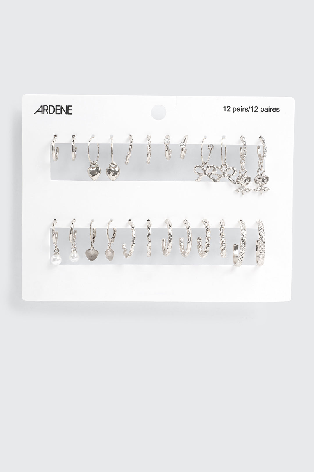 12-Pack Charm Hoop Earrings