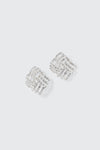 Rhinestone Square Earrings
