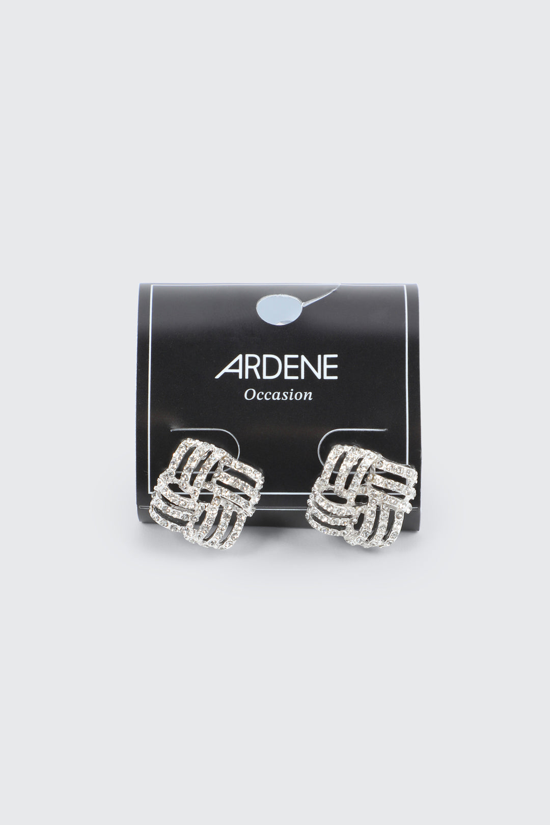 Rhinestone Square Earrings