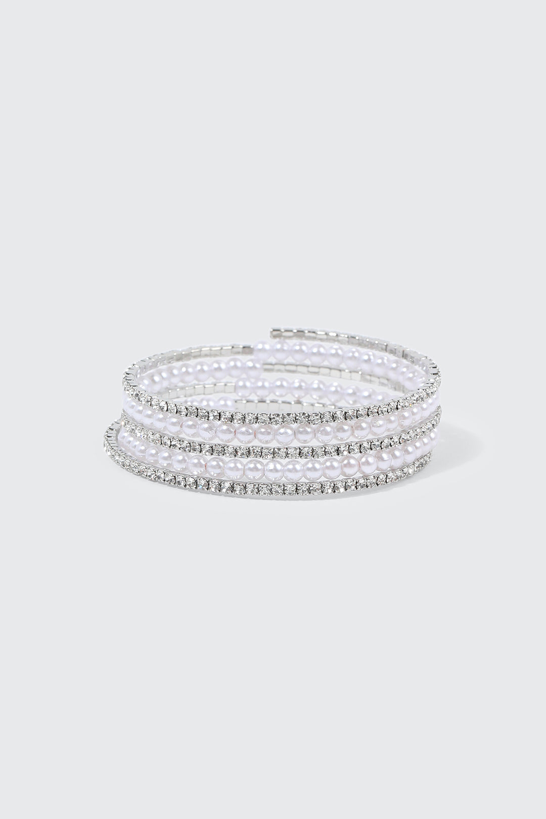 Rhinestone & Pearl Bracelet