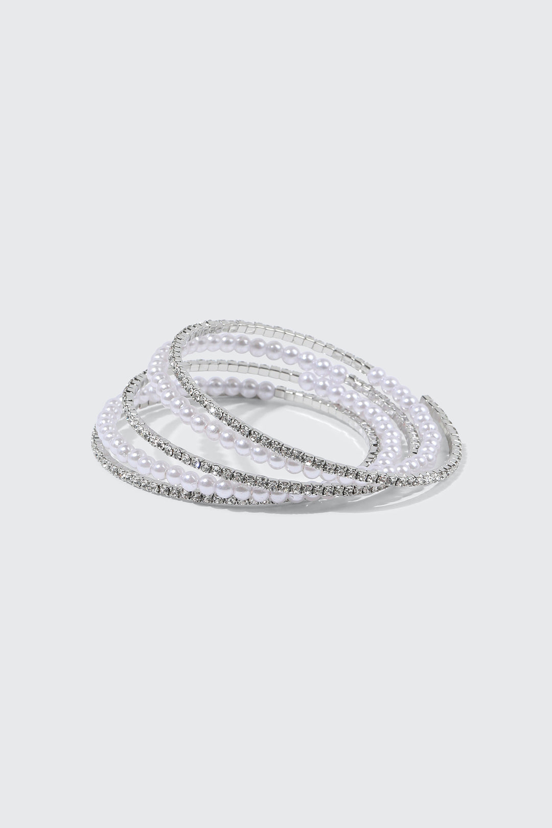 Rhinestone & Pearl Bracelet