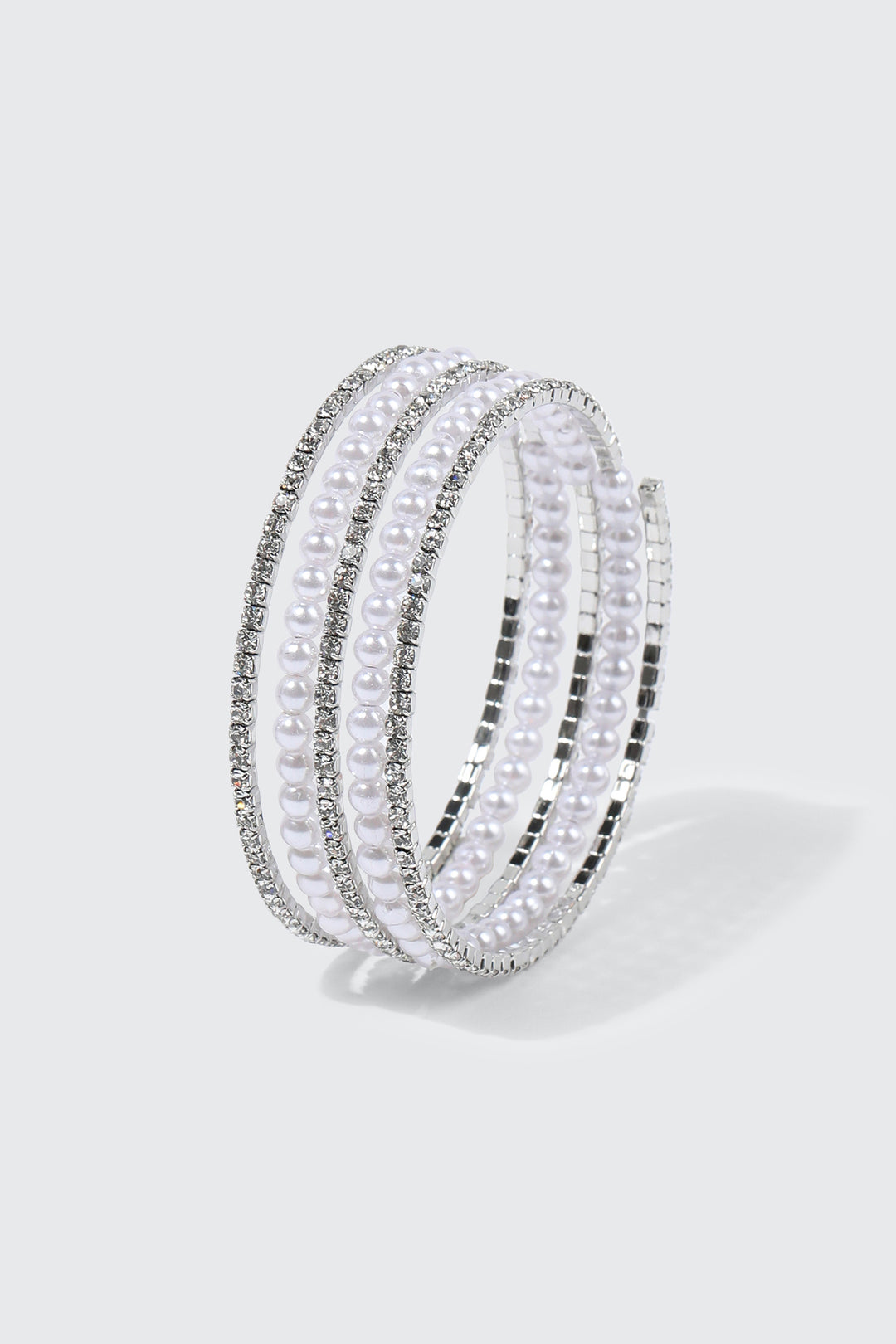 Rhinestone & Pearl Bracelet