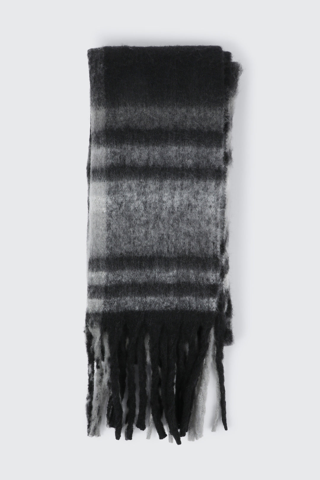 Foulard frangé à carreaux