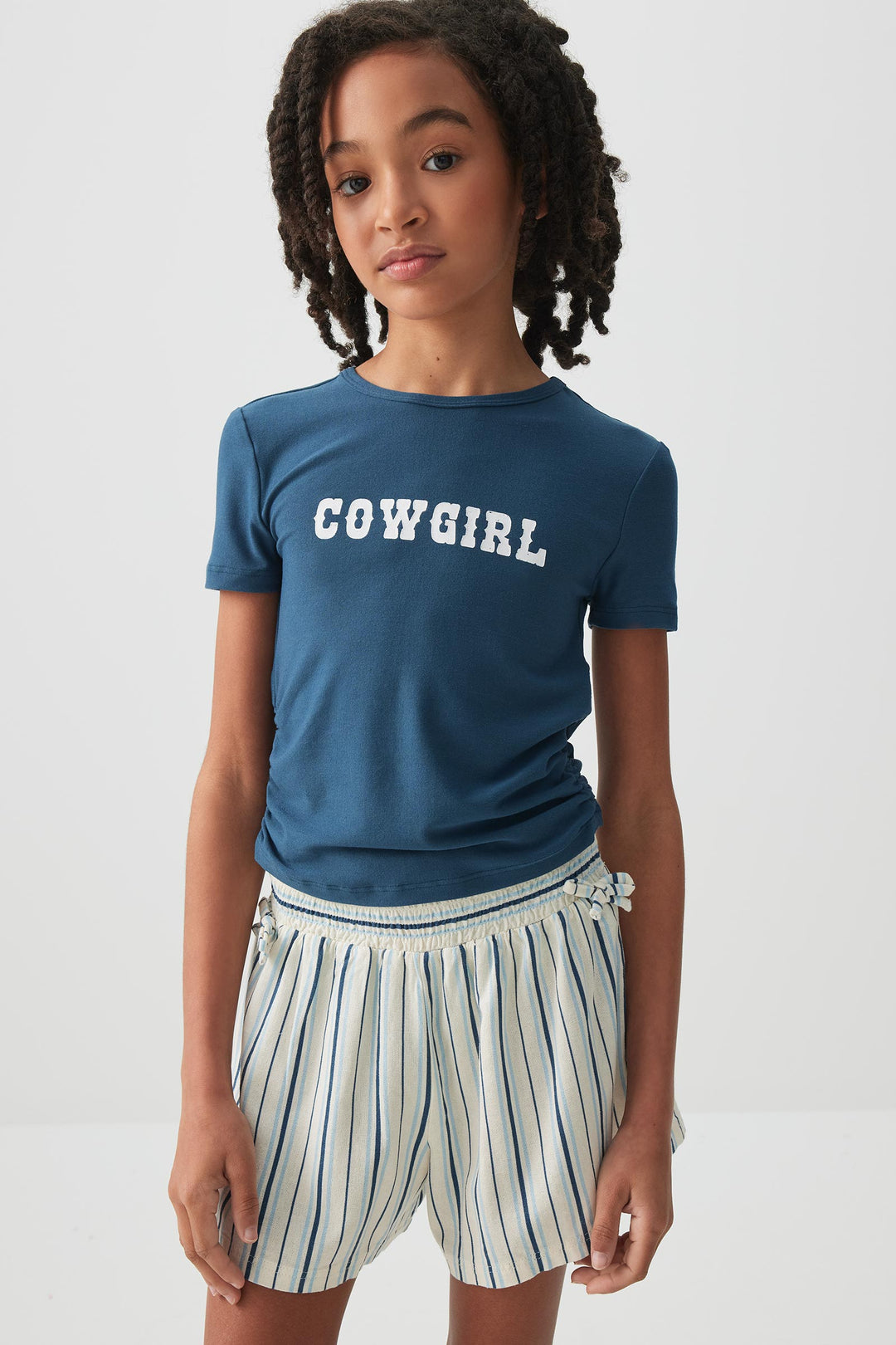 Short à taille smockée