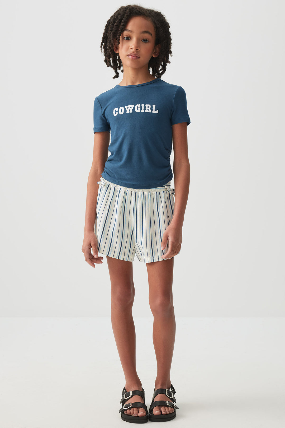 Short à taille smockée