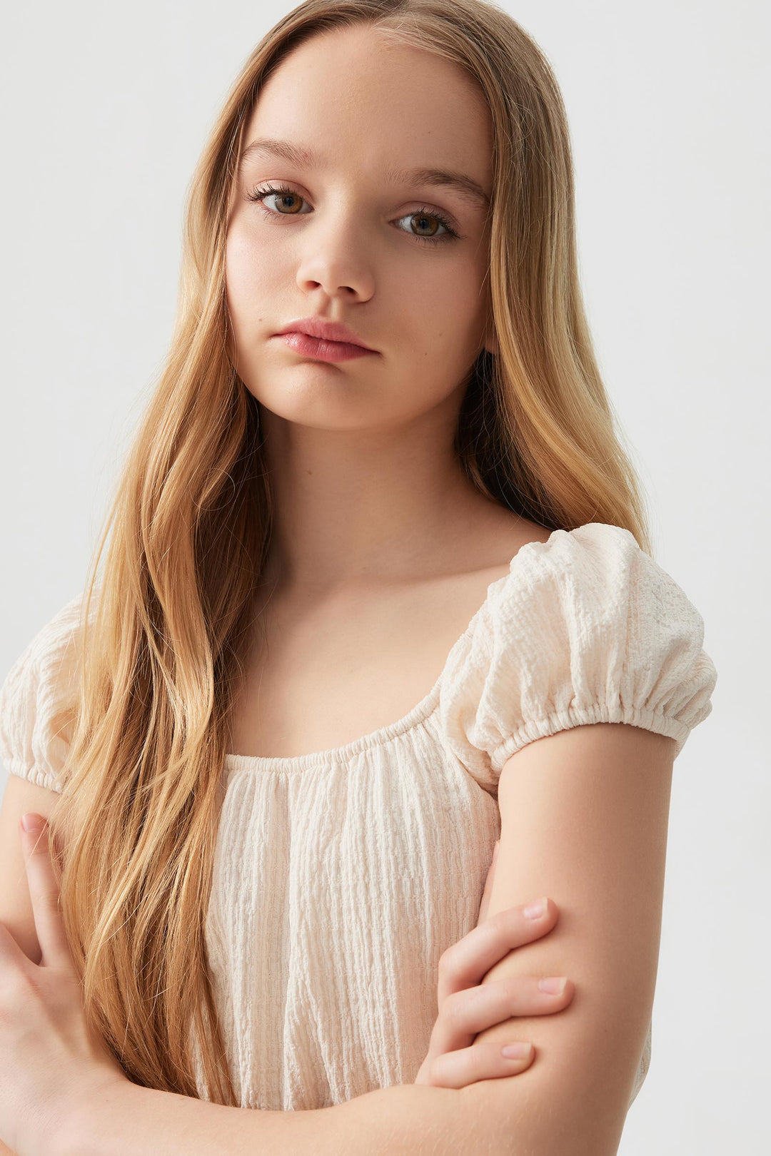 Puff Sleeve Peplum Top