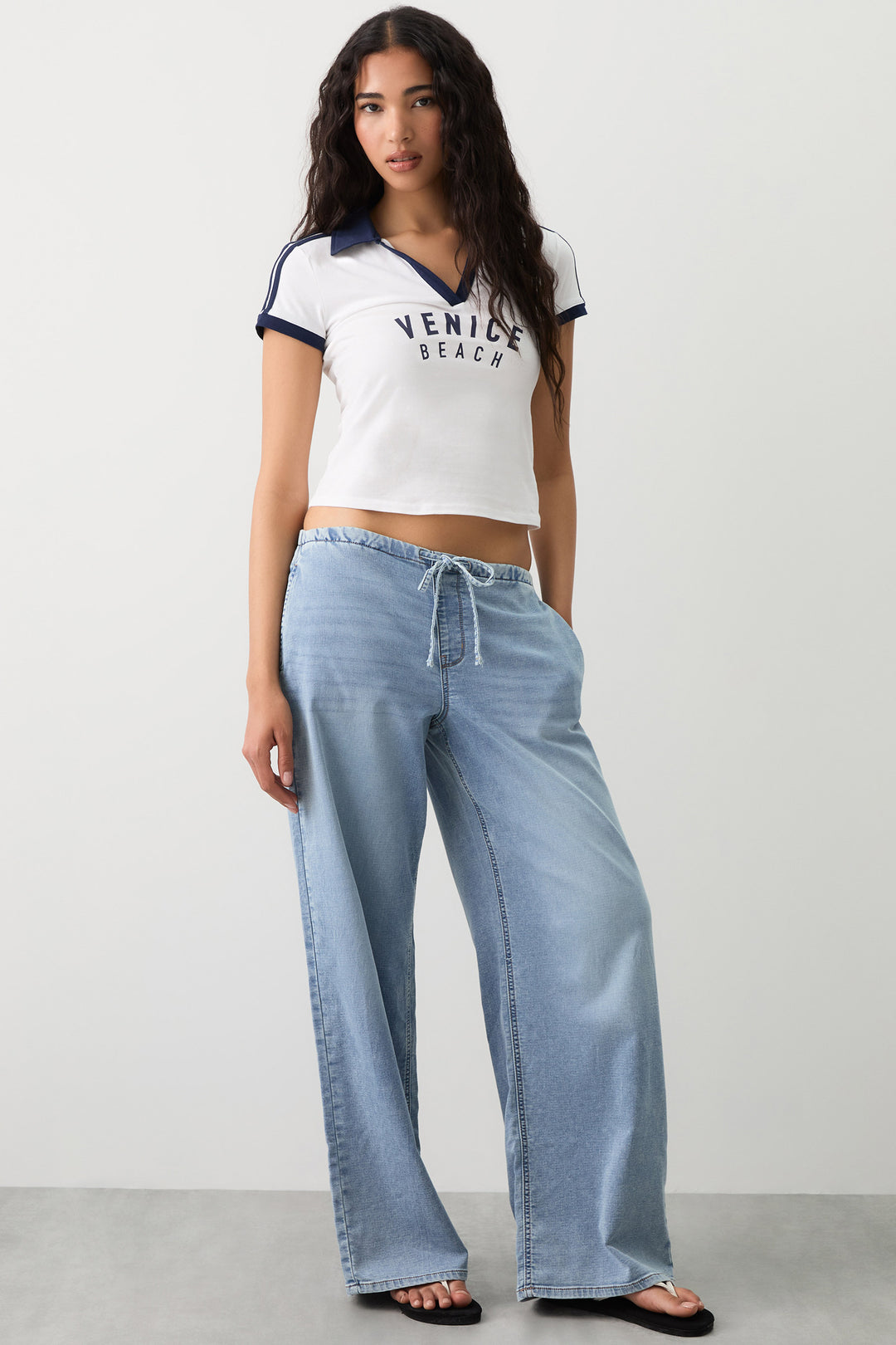 Graphic Striped Polo Shirt