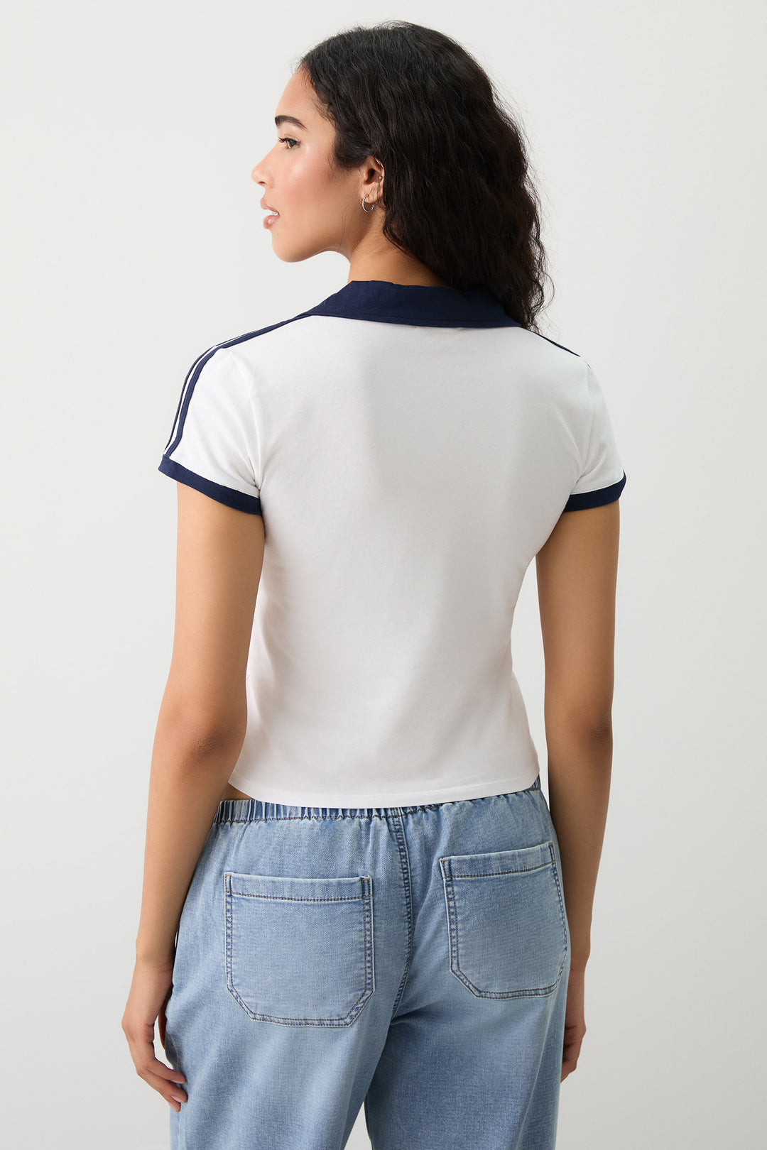 Graphic Striped Polo Shirt