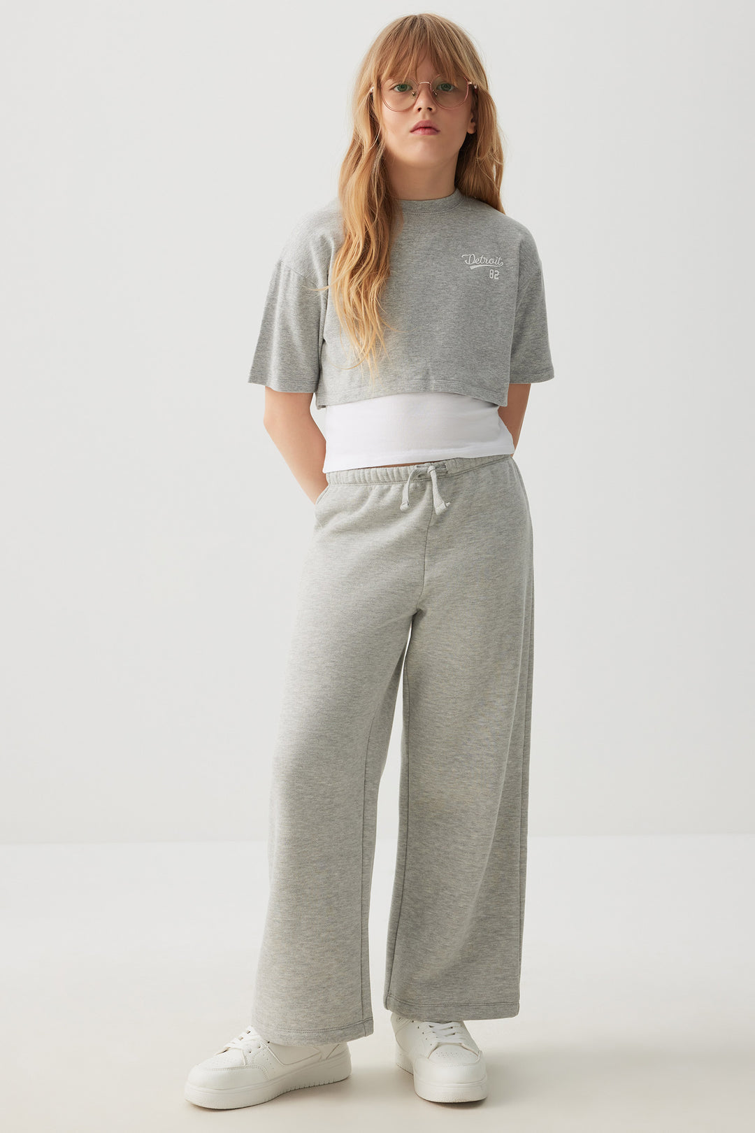 T-shirt carré graphique effet superposé