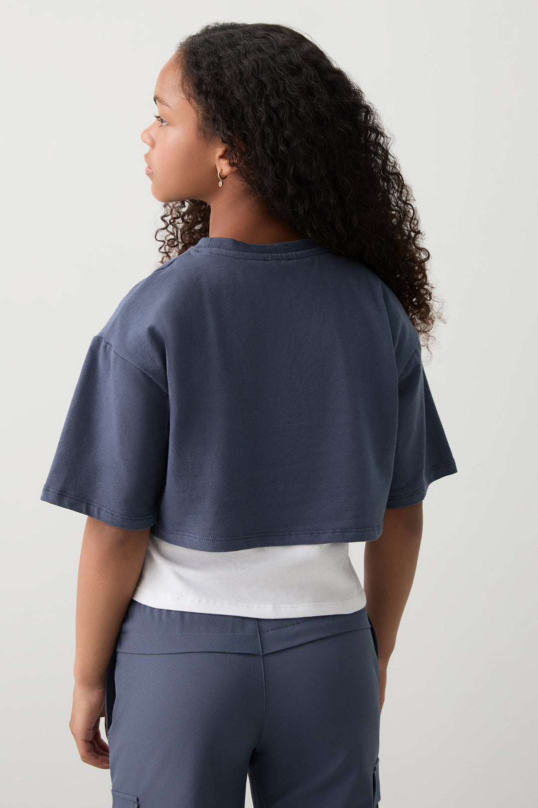 T-shirt carré graphique effet superposé