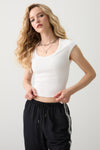 Scoop Neck Crop T-Shirt