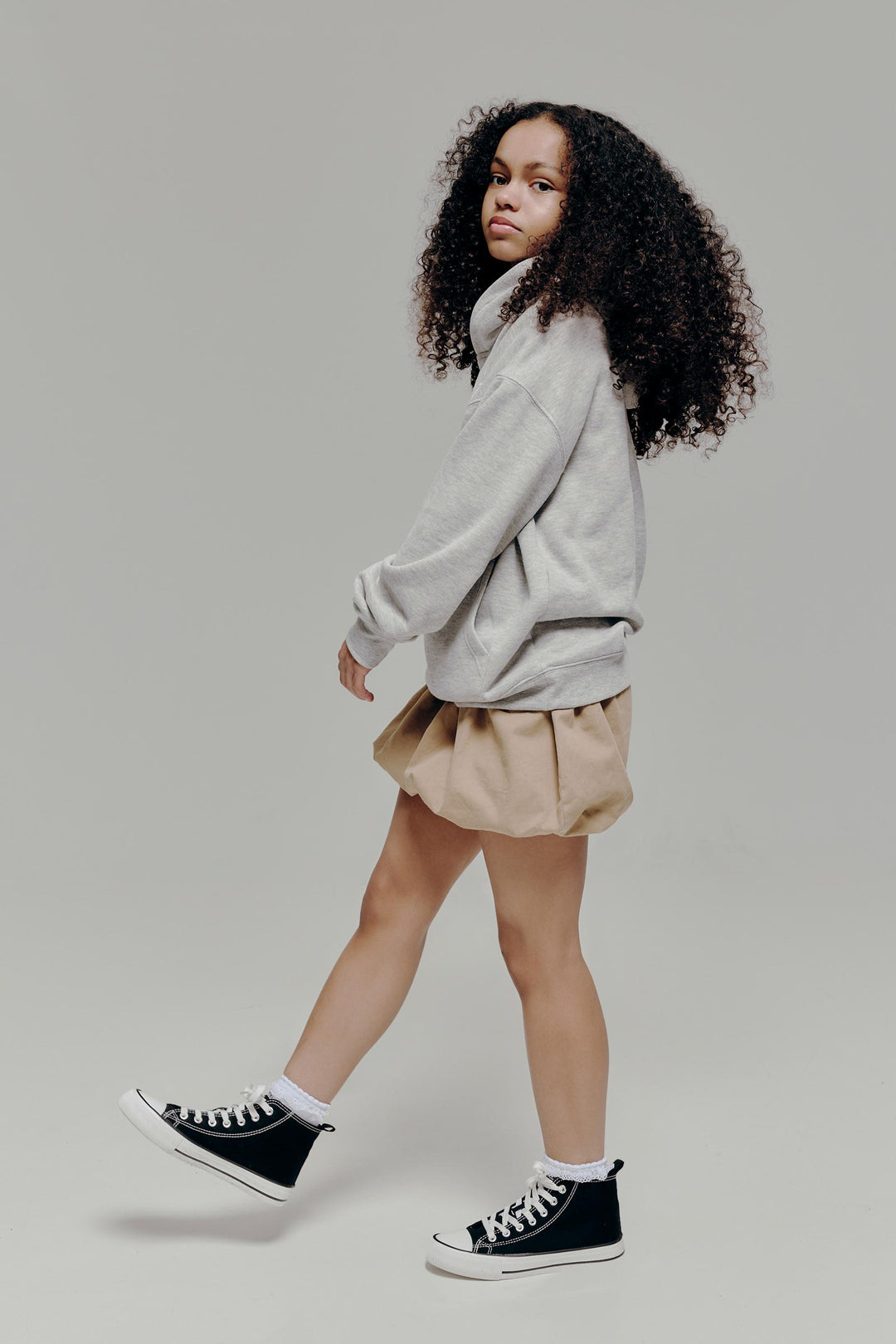 Twill Bubble Mini Skirt