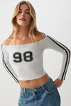 Off Shoulder Long Sleeve Top