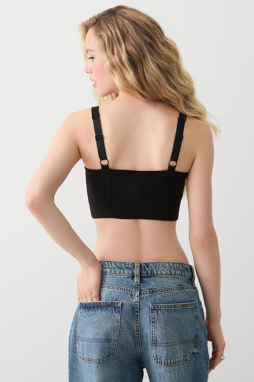 Hook & Eye Corset with Lace Trim