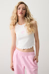 Pointelle Crop Tank Top