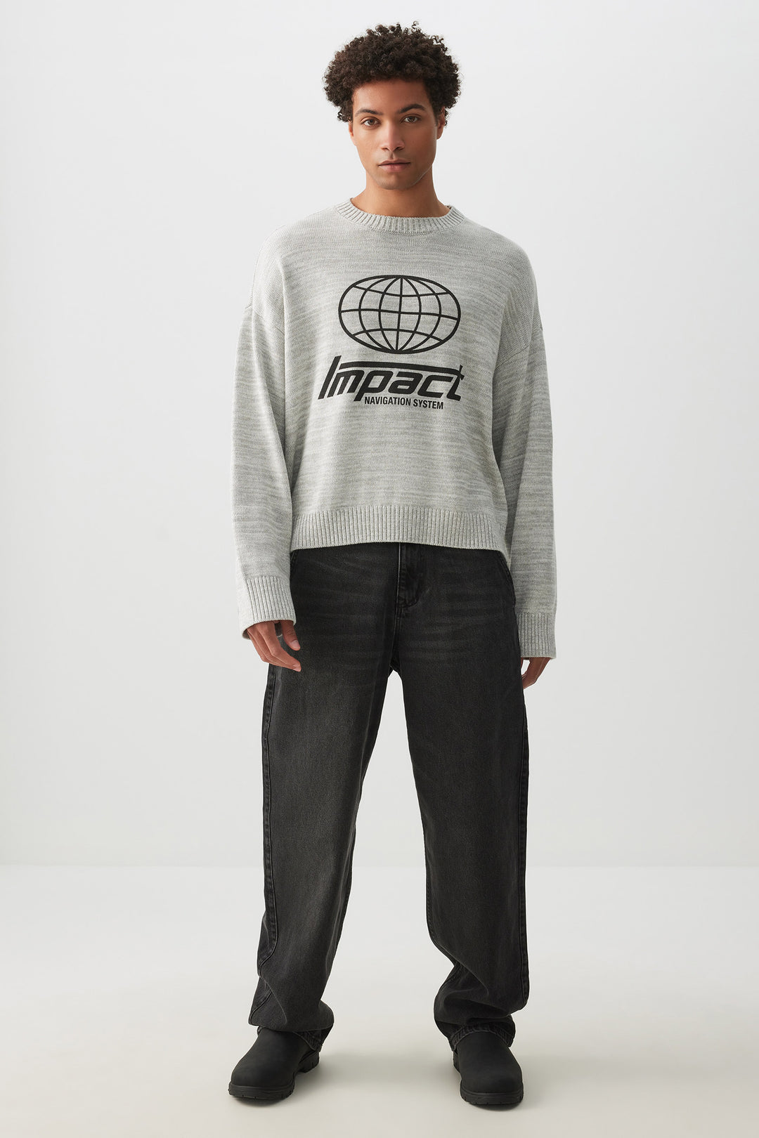 Chandail à col rond graphique