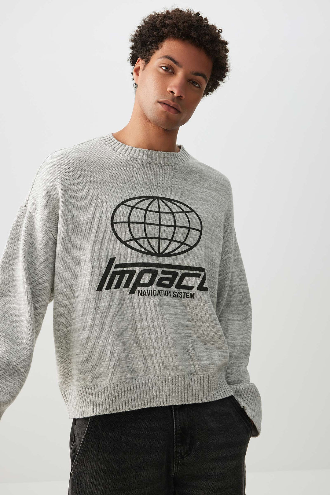 Chandail à col rond graphique