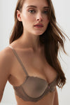 Soutien-gorge pigeonnant à bordure dentelle luxe