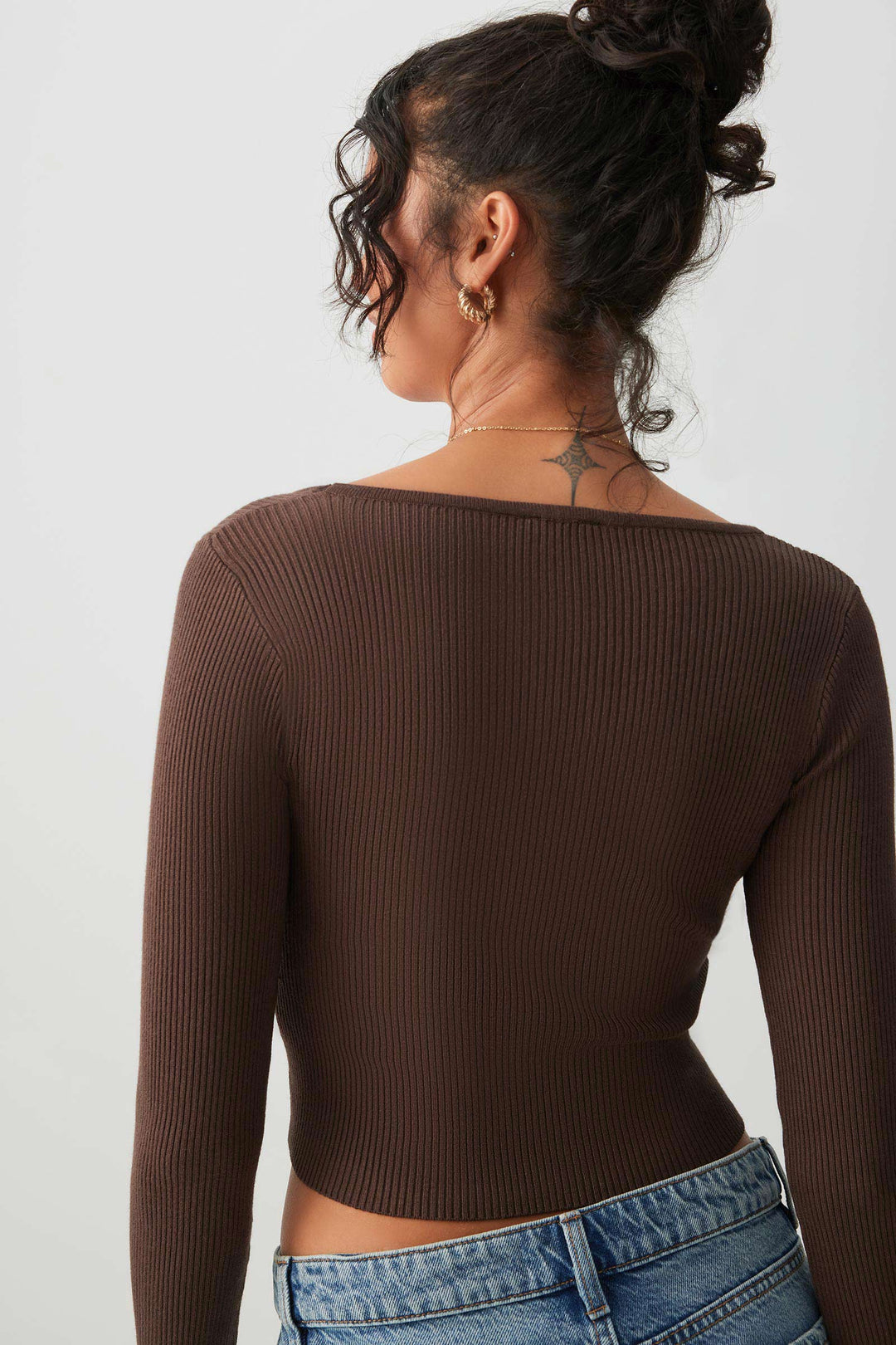 Fine Knit Square Neck Sweater