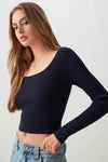 Fine Knit Square Neck Sweater