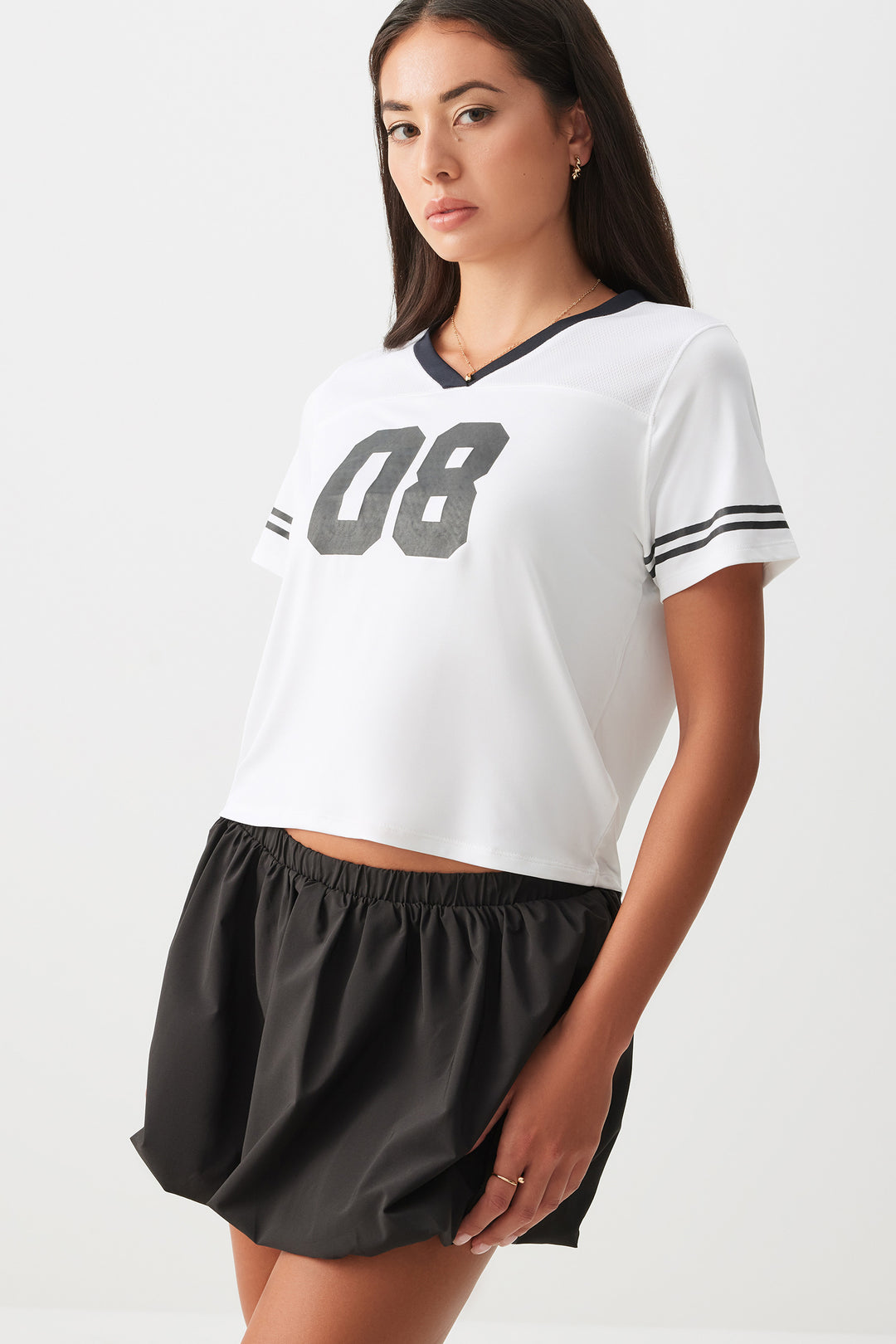 T-shirt sport en maille de coupe carrée