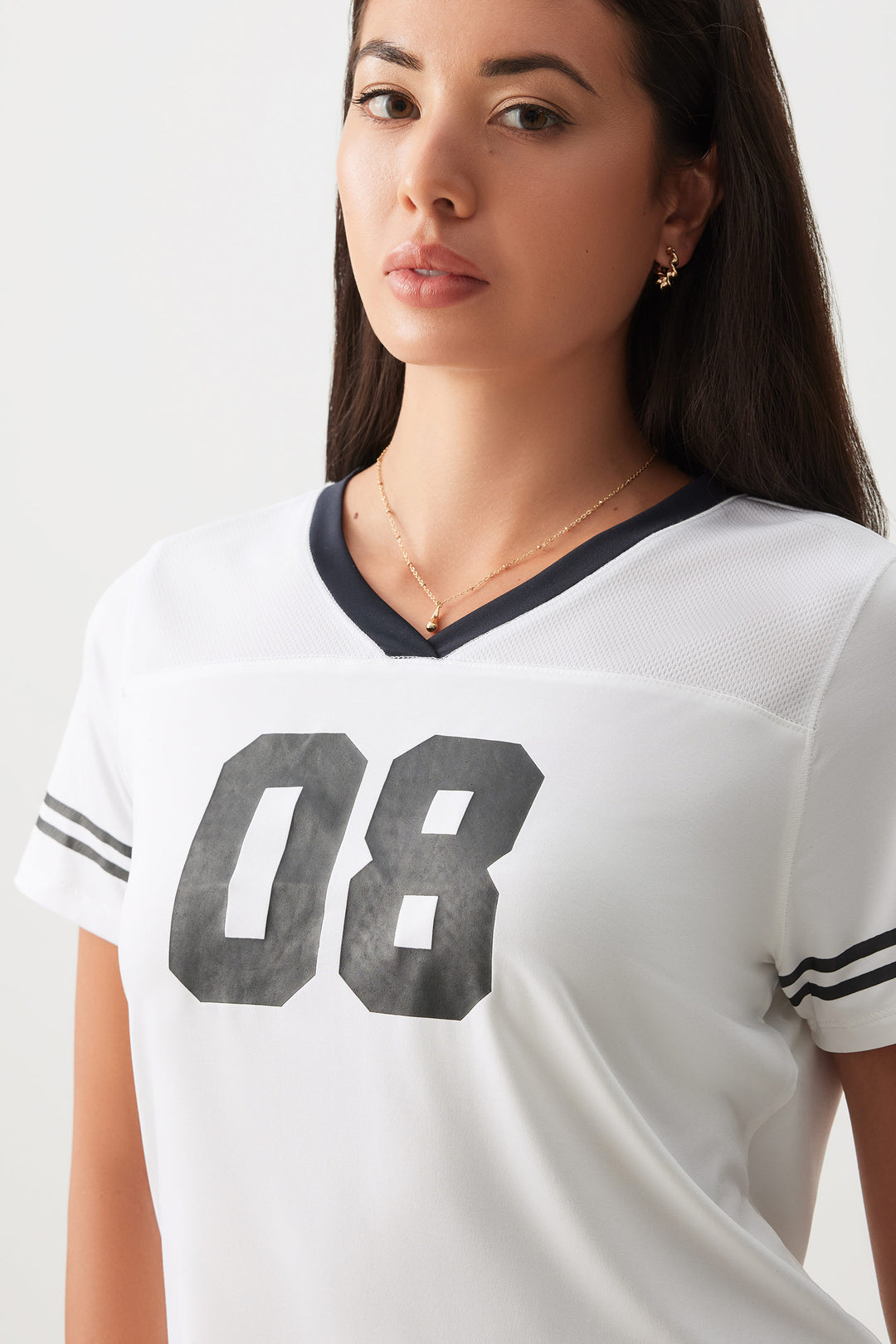 T-shirt sport en maille de coupe carrée