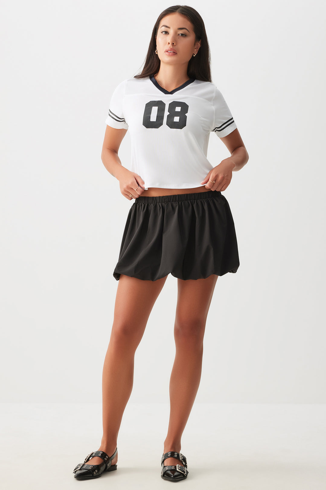 T-shirt sport en maille de coupe carrée